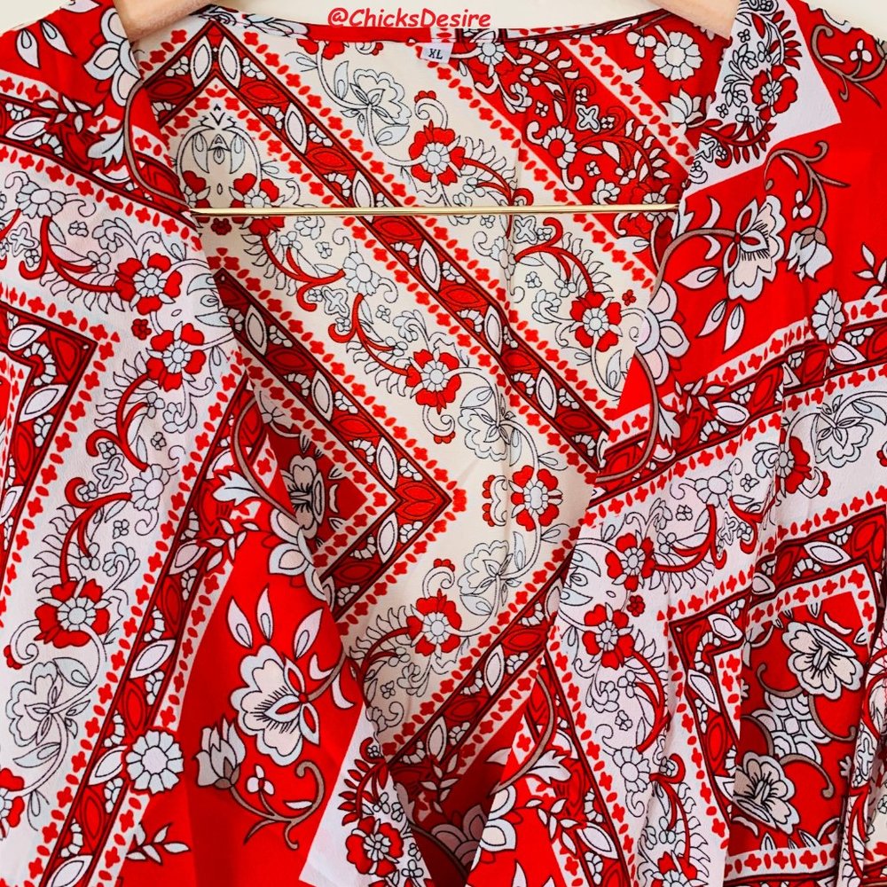 🆕Gypsy Bohemian Summer V-neck Maxi Printed Dress - Picture 5 of 13
